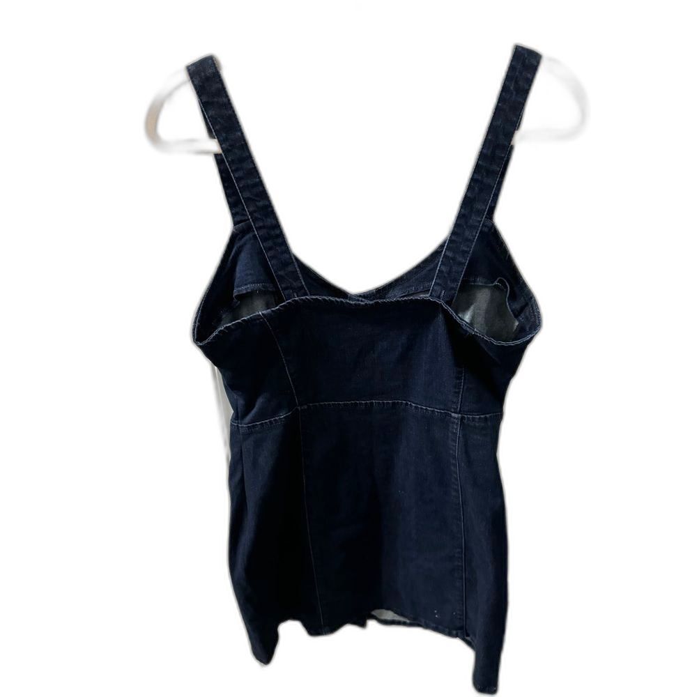 Others Follow Button Front Dark blue wash Denim stretch Bodycon Dress size XL - Picture 3 of 8